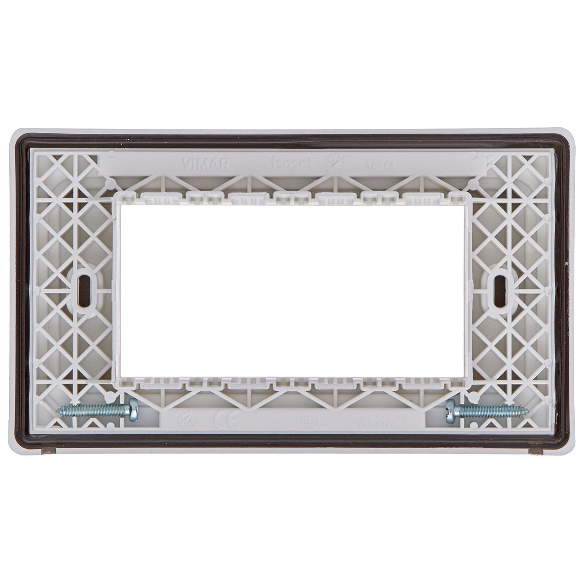 Vimar 4-Module IP55 Cover Plate, For Eikon and Plana Series, For 4-Module Flush Mounting Boxes, With Screws