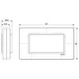 Vimar 4-Module IP55 Cover Plate, For Eikon and Plana Series, For 4-Module Flush Mounting Boxes, With Screws