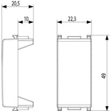 Vimar Plana 1M Blank Module, Built-In, Halogen-Free Thermoplastic