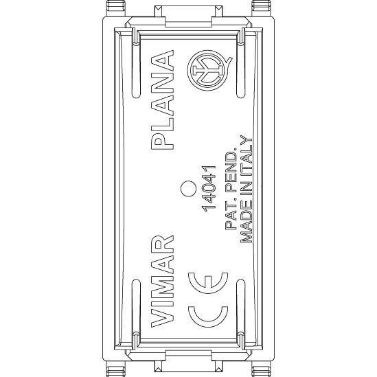 Vimar Plana 1M Blank Module, Built-In, Halogen-Free Thermoplastic