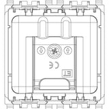 Vimar EIKON TV-FM-SAT Coaxial Socket Outlet, Single Connection, 3 Outputs, 5-2400 MHz, 1 dB, 2 Modules