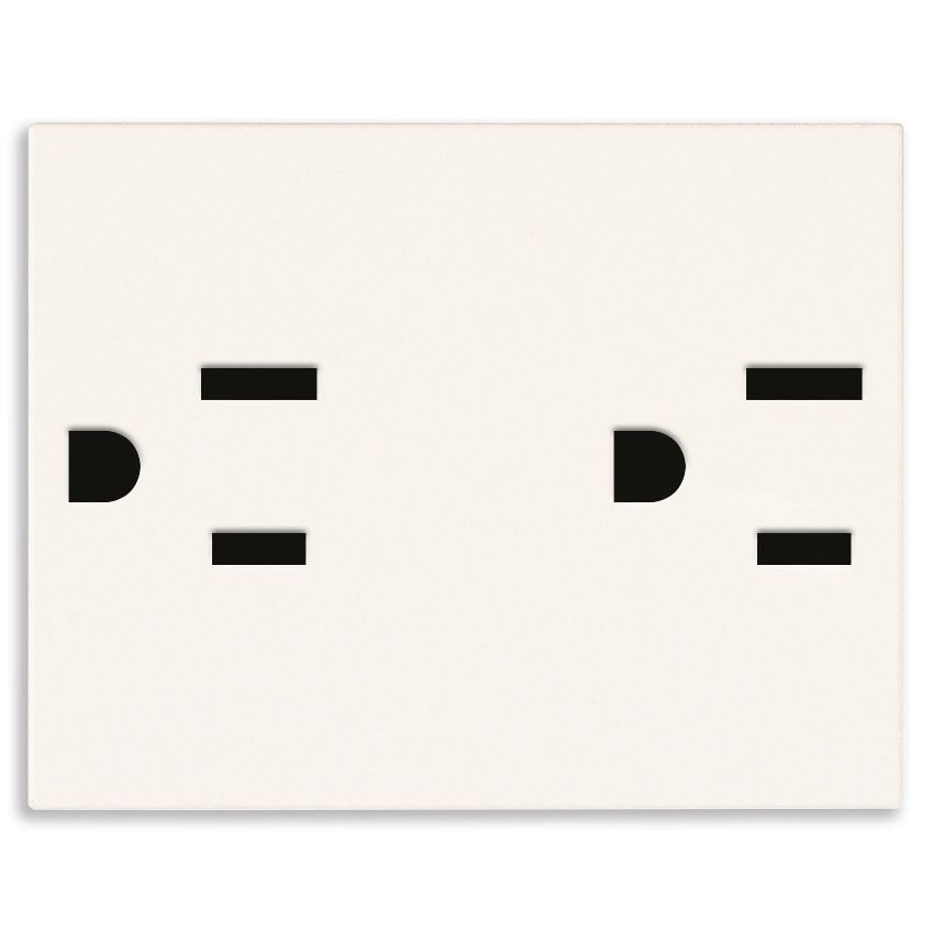 Vimar LINEA Two 2P+E USA SICURY Outlet, 15A, 127V, 3-Module, Flush-Mounted