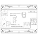 Vimar LINEA Two 2P+E USA SICURY Outlet, 15A, 127V, 3-Module, Flush-Mounted