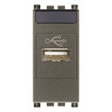 Vimar ARKÉ USB Outlet, 1 Module, IP20, Flush Mount, Screw Terminals