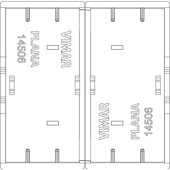 Vimar Plana Interchangeable RF Switch Buttons, for EnOcean, Bluetooth, ZigBee RF Devices, IP40, Halogen-Free Thermoplastic