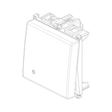 Vimar Plana 1P 16AX 1-Way Switch, 250V, IP40, Flush Mount