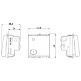 Vimar Plana 2P 1-Way Switch, 16AX, 250V, Lightable