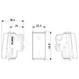 Vimar Plana 2P 1-Way Switch, 16AX, 250V, Lightable