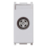 Vimar Plana TV-RD-SAT Coaxial Socket Outlet, 5-2400 MHz, Male Connector, Snap Mounting