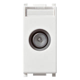 Vimar Plana TV-RD-SAT Coaxial Socket Outlet, 5-2400 MHz, Male Connector, Snap Mounting