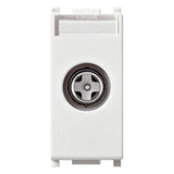 Vimar Plana TV-RD-SAT Coaxial Socket Outlet, 5-2400 MHz, Male Connector, Snap Mounting