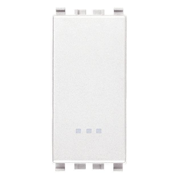 Vimar Eikon 1P 10AX 2-Way Screwless Switch, 250V, IP40, Flush-Mounted, Push-In Clamp