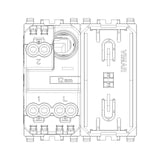 Vimar Eikon 1P 10AX 2-Way Screwless Switch, 250V, IP40, Flush-Mounted, Push-In Clamp