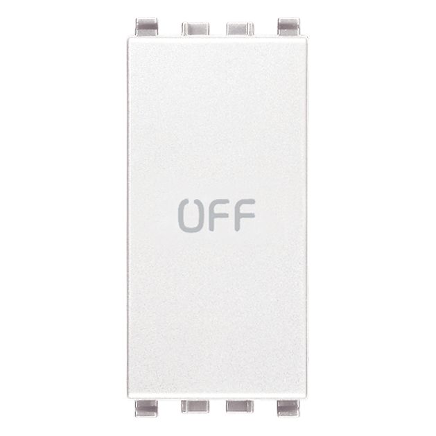 Vimar Eikon 1P NO+NC Push Button, 10A, 250V, IP40, Flush-Mount