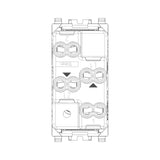 Vimar Eikon 1P NO+NC Push Button, 10A, 250V, IP40, Flush-Mount
