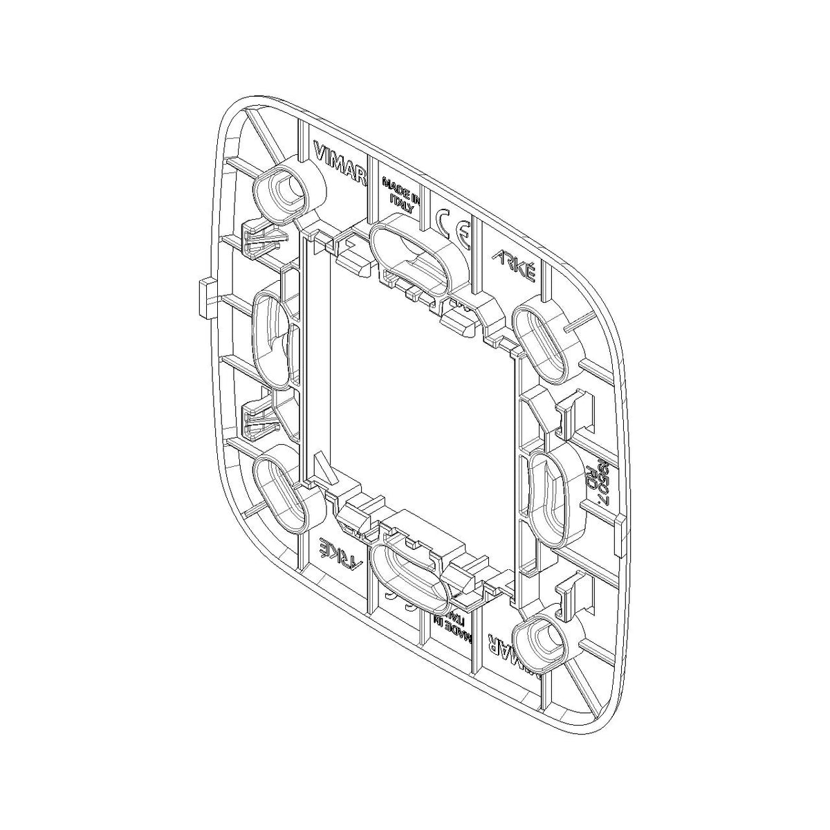 Vimar ARKÉ RF Device Frame, 2-Module, For EnOcean, Bluetooth, ZigBee Devices