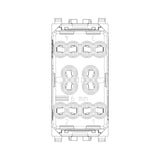 Vimar Eikon Vintage 2P 2-Way Push Button, 10A, Flush Mount
