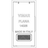 Vimar Plana 1-Module Interchangeable Button, Lightable Diffuser, IP40, Halogen-Free