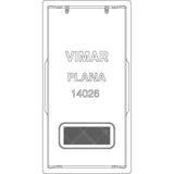 Vimar Plana 1-Module Interchangeable Button, Lightable Diffuser, IP40, Halogen-Free