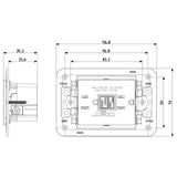 Vimar LINEA USA Duplex GFCI Outlet, 15A, 125V, Flush Mount