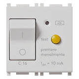Vimar Plana 1P+N RCBO Breaker, 120-230V, IP40, Built-In, 2 Modules