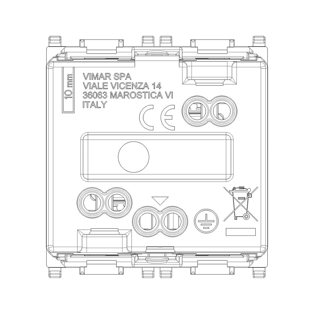 Vimar Plana 2P+E German SICURY Socket Outlet, 16A, 250V, IP20