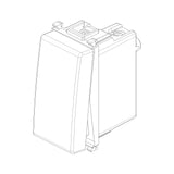 Vimar Plana 1P 10AX 1-Way Switch, 250V, Lightable, Replaceable Button