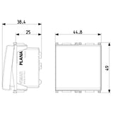 Vimar Plana 1P 10AX 1-Way Switch, 250V, Lightable, Replaceable Button