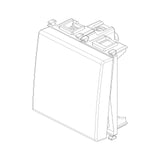 Vimar Plana 1P 10AX 1-Way Switch, 250V, Lightable, Replaceable Button