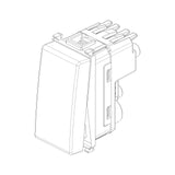 Vimar Plana 1P 10AX 1-Way Switch, 250V, Lightable, Replaceable Button