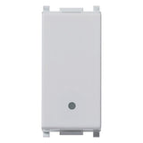 Vimar Plana 1P 10AX 1-Way Switch, 250V, Lightable, Replaceable Button
