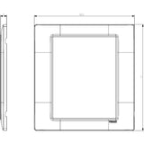 Vimar Plana 8-Module Cover Plate, 142.5 x 151 mm, Halogen-Free Technopolymer