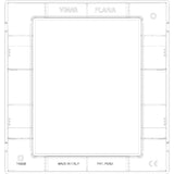 Vimar Plana 8-Module Cover Plate, 142.5 x 151 mm, Halogen-Free Technopolymer