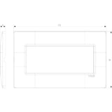 Vimar Plana 5-Module British Standard Cover Plate, 155 x 95 x 9 mm, Clamp Mounting, Horizontal/Vertical Mount, IP00