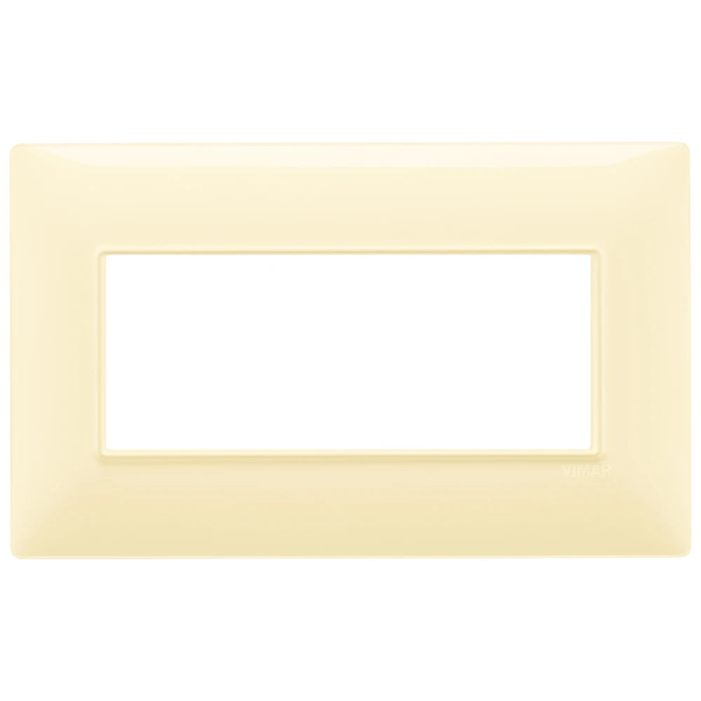 Vimar Plana 5-Module British Standard Cover Plate, 155 x 95 x 9 mm, Clamp Mounting, Horizontal/Vertical Mount, IP00