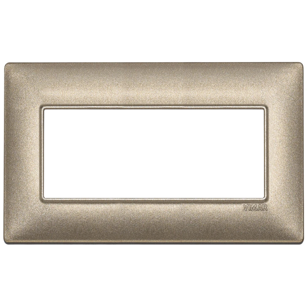 Vimar Plana 5-Module British Standard Cover Plate, 155 x 95 x 9 mm, Clamp Mounting, Horizontal/Vertical Mount, IP00