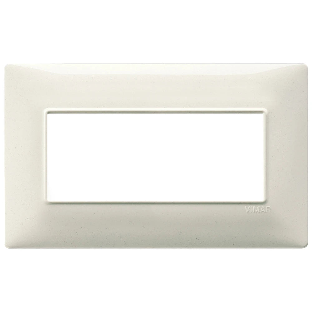 Vimar Plana 5-Module British Standard Cover Plate, 155 x 95 x 9 mm, Clamp Mounting, Horizontal/Vertical Mount, IP00