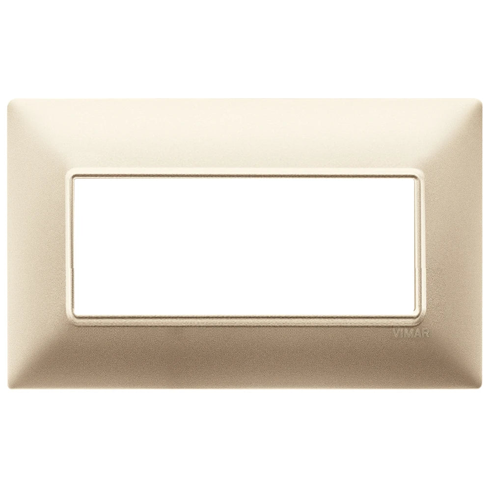 Vimar Plana 5-Module British Standard Cover Plate, 155 x 95 x 9 mm, Clamp Mounting, Horizontal/Vertical Mount, IP00