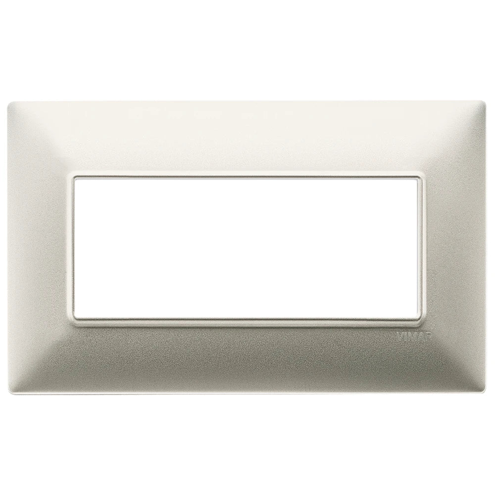 Vimar Plana 5-Module British Standard Cover Plate, 155 x 95 x 9 mm, Clamp Mounting, Horizontal/Vertical Mount, IP00