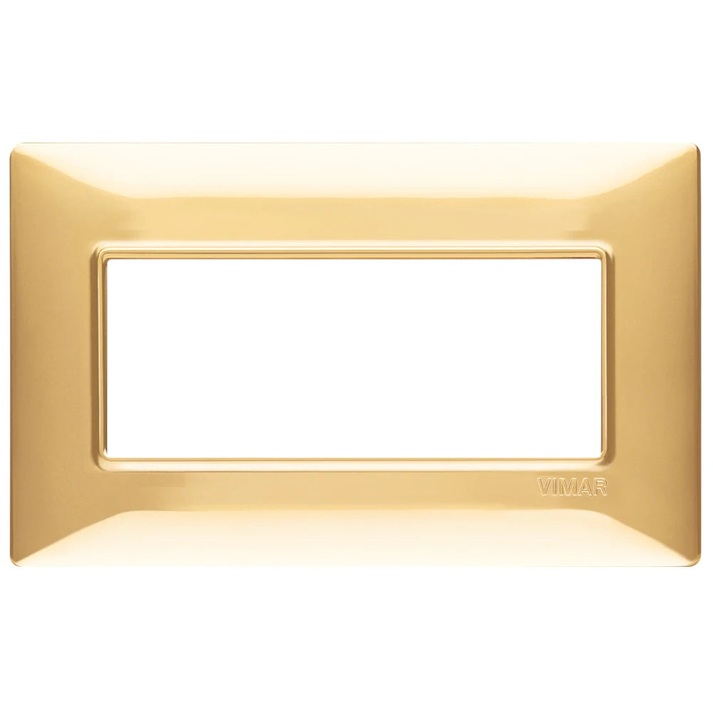 Vimar Plana 5-Module British Standard Cover Plate, 155 x 95 x 9 mm, Clamp Mounting, Horizontal/Vertical Mount, IP00