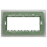 Vimar Plana 5-Module British Standard Cover Plate, 155 x 95 x 9 mm, Clamp Mounting, Horizontal/Vertical Mount, IP00