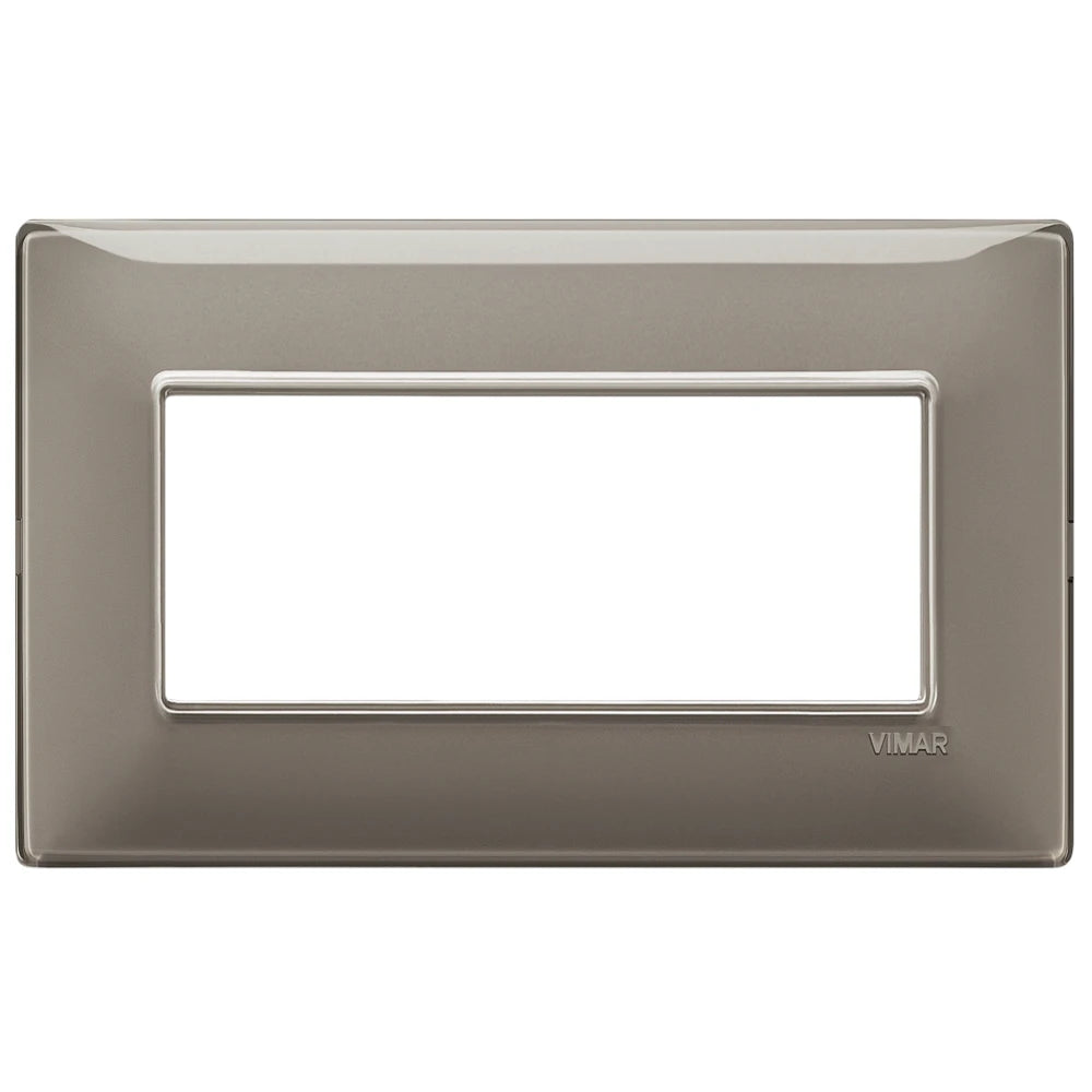 Vimar Plana 5-Module British Standard Cover Plate, 155 x 95 x 9 mm, Clamp Mounting, Horizontal/Vertical Mount, IP00