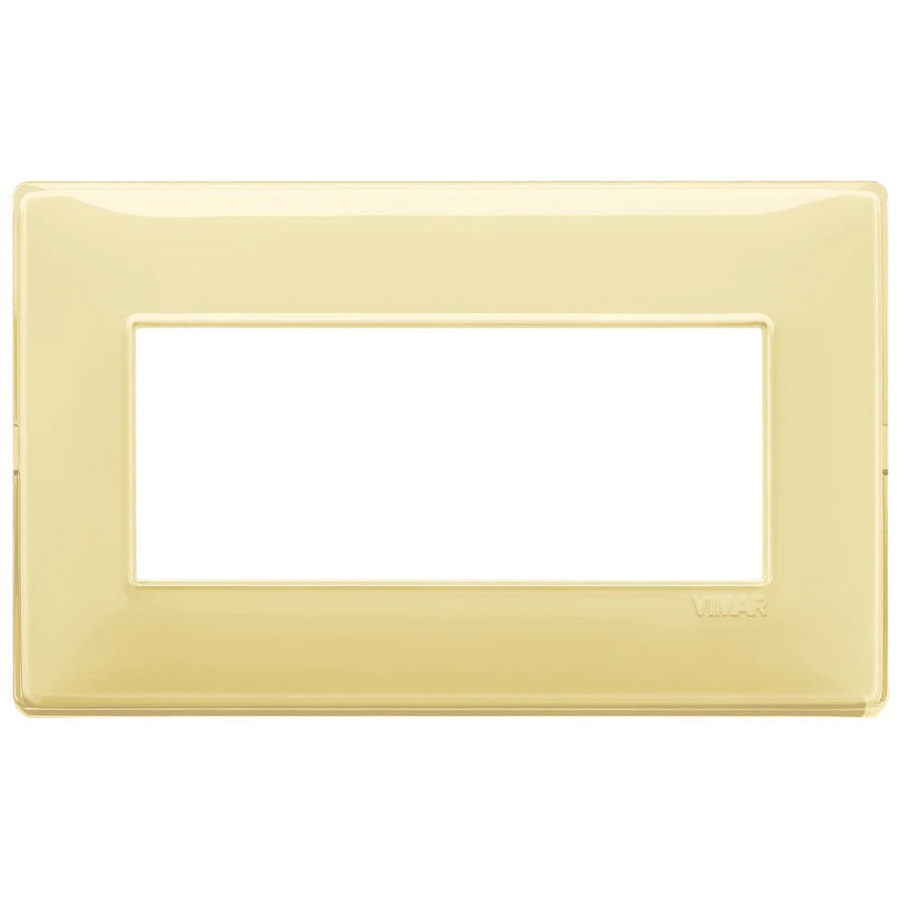 Vimar Plana 5-Module British Standard Cover Plate, 155 x 95 x 9 mm, Clamp Mounting, Horizontal/Vertical Mount, IP00