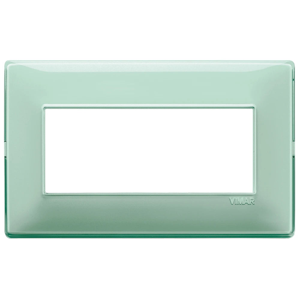 Vimar Plana 5-Module British Standard Cover Plate, 155 x 95 x 9 mm, Clamp Mounting, Horizontal/Vertical Mount, IP00
