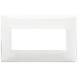 Vimar Plana 5-Module British Standard Cover Plate, 155 x 95 x 9 mm, Clamp Mounting, Horizontal/Vertical Mount, IP00