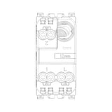 Vimar ARKÉ 1P 10AX 2-Way Switch, 250V, IP40, Replaceable Button