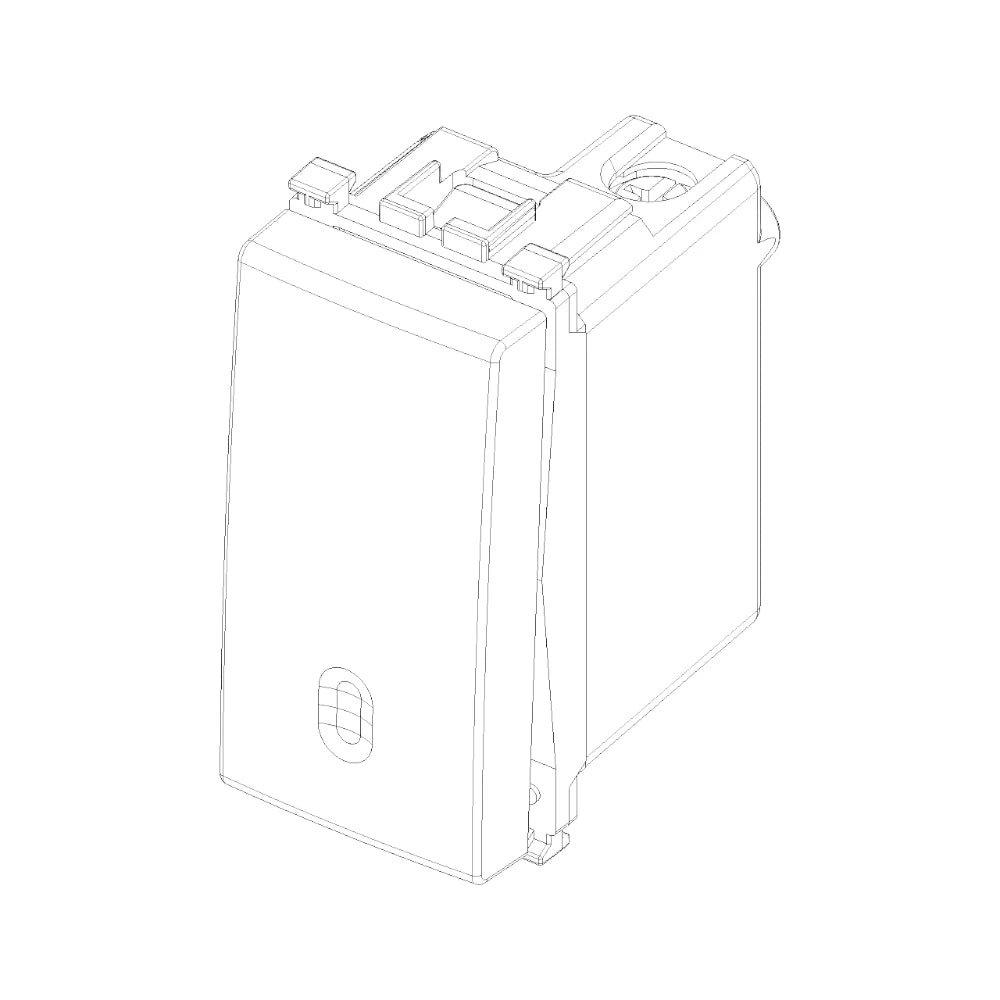 Vimar ARKÉ 1P 10AX 2-Way Switch, 250V, IP40, Replaceable Button