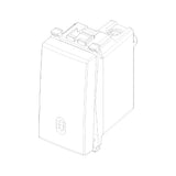 Vimar ARKÉ 1P 10AX 2-Way Switch, 250V, IP40, Replaceable Button