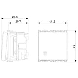 Vimar ARKÉ 1P 10AX 2-Way Switch, 250V, IP40, Replaceable Button