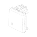 Vimar ARKÉ 1P 10AX 2-Way Switch, 250V, IP40, Replaceable Button